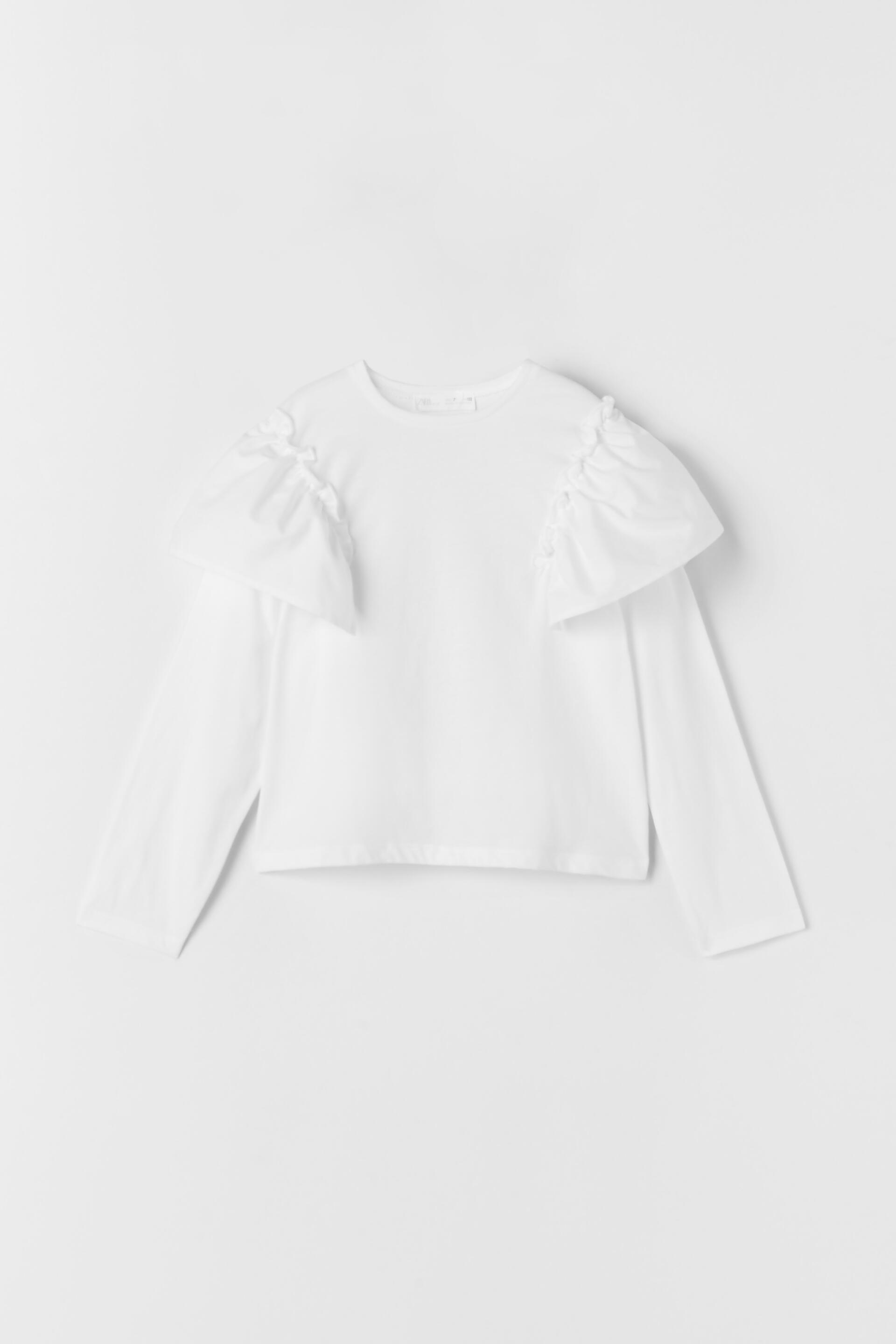 Zara frilled sweatshirt hotsell